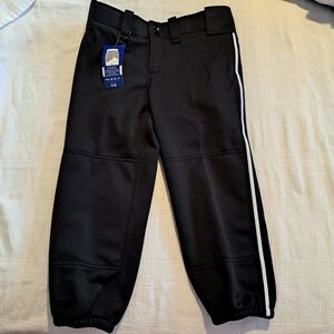 Mizuno girls size Large black softball pants, below knee, New